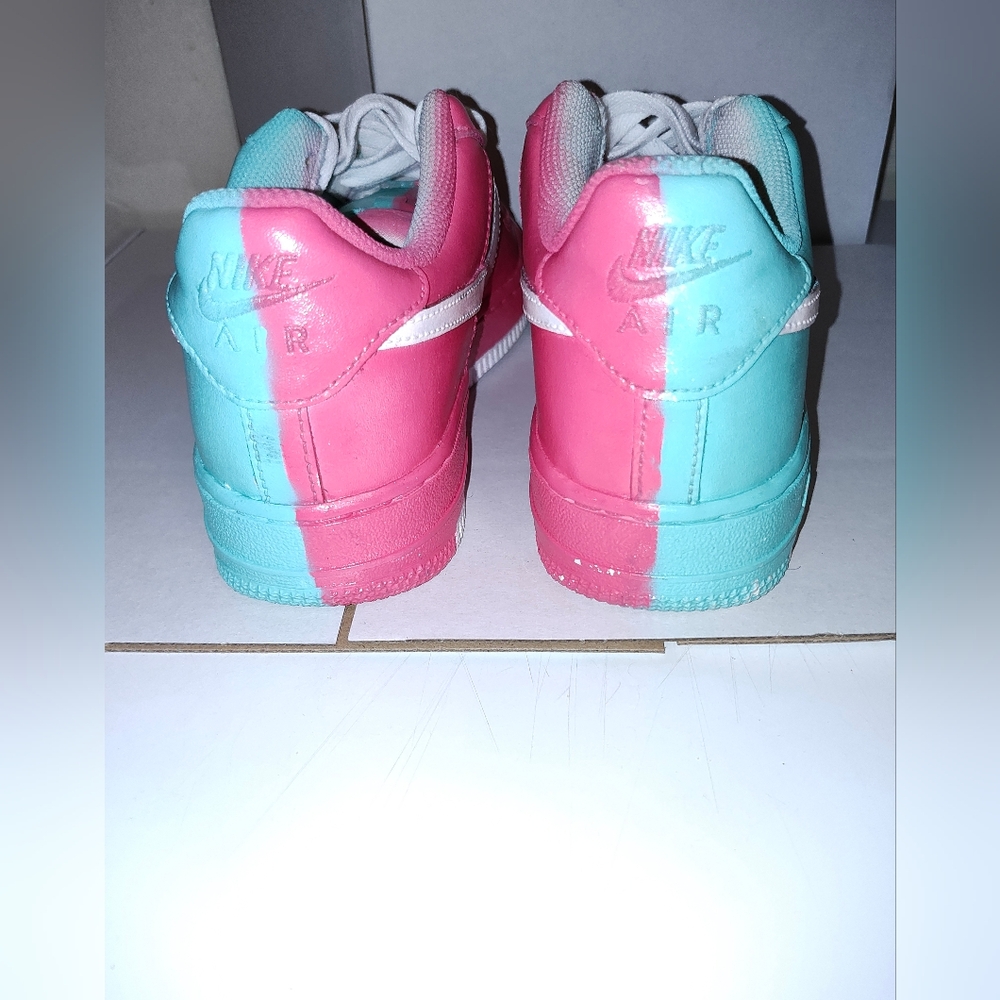 Nike Kids' Pink and Blue Sneakers - Picture 2 of 5